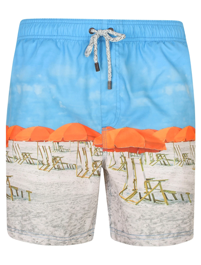 Swim Shorts Kohen Beach / Parasol Scene Print Swim Shorts - Tokyo Laundry / S - Tokyo Laundry