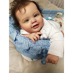 17 inch Reborn Doll Baby Toddler Toy Reborn Toddler Doll Doll Reborn Baby Doll Baby Baby Boy Reborn Baby Doll Levi Newborn lifelike Gift Hand Made Non Toxic Vinyl Silicone Vinyl with Clothes Lightinthebox