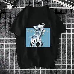 Inspired by JoJo's Bizarre Adventure JOJO Cosplay Costume T-shirt Cartoon Print Harajuku Graphic Kawaii T-shirt For Men's Women's Adults' Polyester / Cotton Blend Lightinthebox