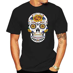 Inspired by Sugar Skull Mexican T-shirt Cartoon Manga Anime Mexico Independence Day Day of the Dead T-shirt For Men's Women's Unisex Adults' Hot Stamping 100% Polyester Lightinthebox