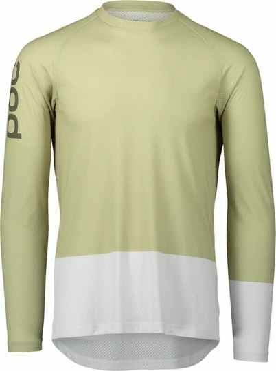 POC MTB Pure LS Jersey Prehnite Green/Hydrogen White XL
