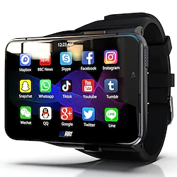 LOKMAT APPLLP Max Smart Watch 2.88 inch Smartwatch Fitness Running Watch 4G LTE Cellular Smartwatch Phone Bluetooth Pedometer Sleep Tracker Sedentary Reminder Compatible with Android iOS GPS Long Lightinthebox