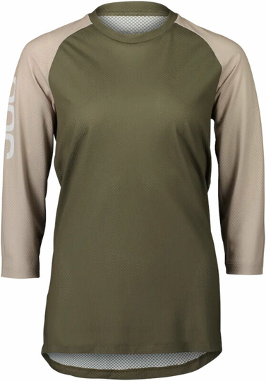 POC MTB Pure 3/4 Women's Jersey Epidote Green/Light Sandstone Beige M
