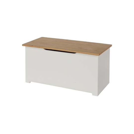 Core Colorado White & Oak Ottoman Storage Box