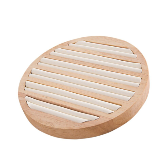 Ring Display Tray Wooden Ring Stand Display Board Jewelry Storage Box Display Case for Store