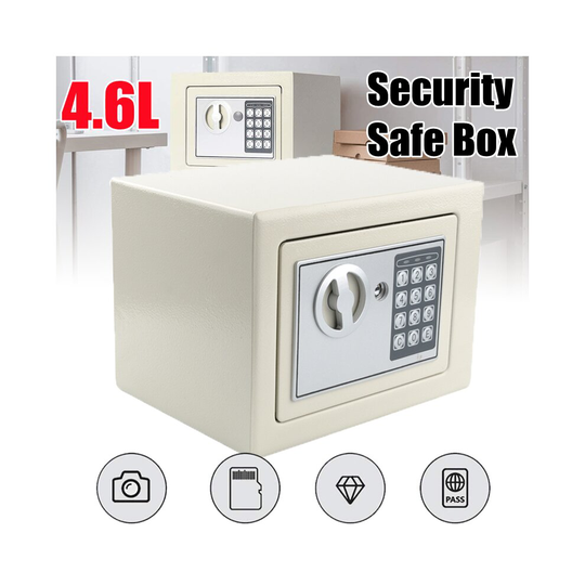 4.6L SECURE DIGITAL SAFE KEY ELECTRONIC OFFICE HOME MONEY SAFETY BOX