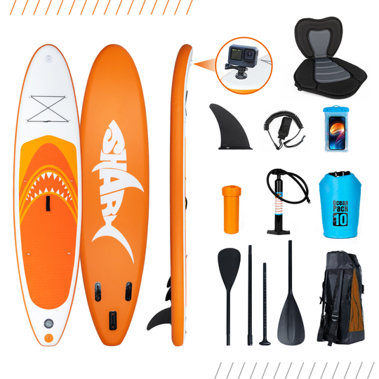 11FT Inflatable Stand Up Paddle Board |SUP Surfing Paddleboard w/ Seat