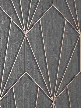 Fine Décor Cascade Geo Grey/Rose Gold