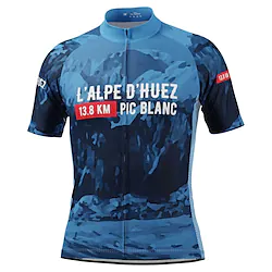 21Grams Men's Cycling Jersey Short Sleeve Bike Top with 3 Rear Pockets Mountain Bike MTB Road Bike Cycling Breathable Quick Dry Moisture Wicking Reflective Strips Green Yellow Royal Blue Graphic Lightinthebox