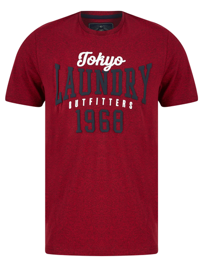 T-Shirts Search Motif Cotton Jersey Grindle T-Shirt in Red - Tokyo Laundry / S - Tokyo Laundry