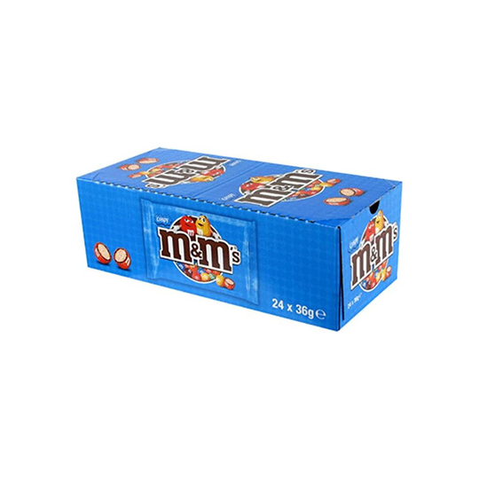 M & M 's Crispy 36g Bag. Box of 24