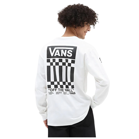 Vans Off The Wall Check Graphic Longsleeve T-Shirt - White