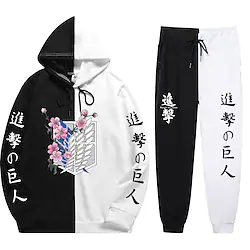 Inspired by Attack on Titan Mikasa·Ackerman Levi·Ackerman Pants Outfits Hoodie Anime Harajuku Graphic Kawaii Pants For Men's Women's Unisex Adults' Hot Stamping 100% Polyester Lightinthebox