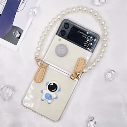 Phone Case For Samsung Galaxy Classic Series Z Flip 3 Bumper Frame Full Body Protective Dustproof Cartoon Transparent PC Lightinthebox
