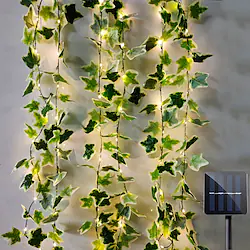 Outdoor Solar String Light Solar LED String Lights 8 Modes Outdoor Light Waterproof 2M Leaf Fairy 20LEDs Warm White Christmas New Year Party Garden Home Decoration LED Solar Garden Light Lightinthebox