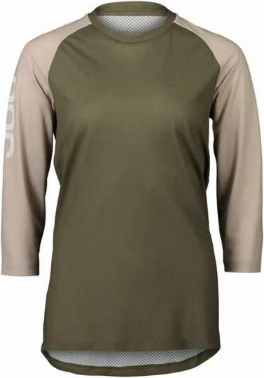 POC MTB Pure 3/4 Women's Jersey Epidote Green/Light Sandstone Beige S