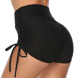 Women's TikTok Lounge Workout Shorts High Waist Yoga Shorts Scrunch Butt Shorts Tummy Control Butt Lift Quick Dry Solid Color White Yellow Red Spandex Yoga Fitness Gym Sports Activewear Stretchy Lightinthebox