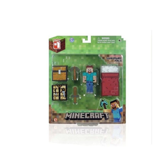 (Big Box Steve) Minecraft Puzzle Assembly Action Figures Collection Plastic Home Decor Toys