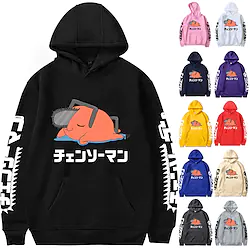 Inspired by Chainsaw Man Denji Hoodie Cartoon Manga Anime Front Pocket Graphic Hoodie For Women's Adults' Hot Stamping 100% Polyester Lightinthebox