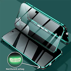 Phone Case For Samsung Galaxy Magnetic Adsorption S22 Ultra Plus S21 FE S20 Bumper Frame Dustproof Camera Lens Protector Solid Colored PC Metal Lightinthebox