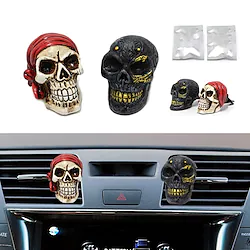 Evil Skull Air Vent Clips Car Interior Accessories Skeleton Outlet Freshener Perfume Clips Cute Ghost Car Interior Decor Funny Ornament Christmas Decor Gifts for Men Women Lightinthebox