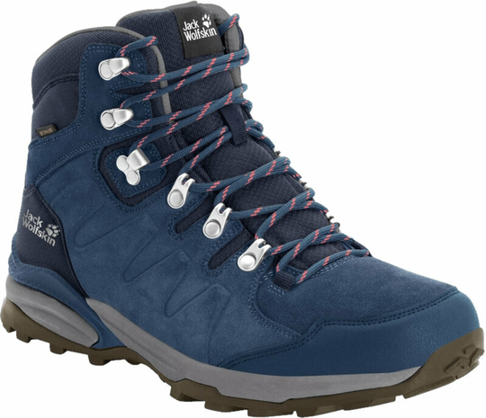 Jack Wolfskin Womens Outdoor Shoes Refugio Texapore Mid W Dark Blue/Grey 40