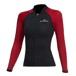 Women's Wetsuit Jacket 1.5mm SCR Neoprene Top UPF50 Breathable High Elasticity Long Sleeve Front Zip - Swimming Diving Surfing Scuba Patchwork Spring Summer Winter Lightinthebox