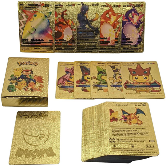 (Gold Cards 86pcs) Pokemon Boxed Card Bundle Pikachu GX Holo Card Set