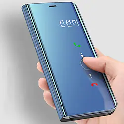 Full Body Protective Phone Case For Samsung Galaxy A73 A53 A23 S22 Ultra Plus S21 S20 FE A72 A52 A42 A32 Note 20 with Stand Mirror Flip Solid Colored Hard PC Lightinthebox