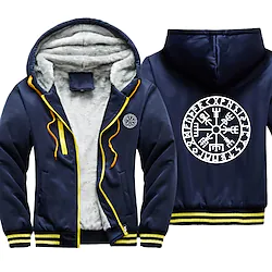 Inspired by Vikings Ragnar Lothbrok Hoodie Anime Outerwear Anime Graphic Outerwear For Men's Women's Unisex Adults' Hot Stamping 100% Polyester Casual Daily Lightinthebox