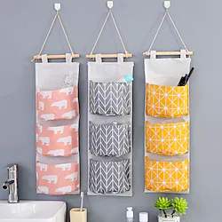 Flamingo Pattern Wall Mounted Wardrobe Organizer Sundries Storage Bag Jewelry Hanging Wall Pouch Hang Cosmetics Toys Organizer Lightinthebox