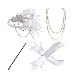 Headbands Pearl Necklace Halloween Costume Outfits 1920s Halloween Alloy For The Great Gatsby Cosplay Women's Costume Jewelry Fashion Jewelry / Gloves / Gloves Lightinthebox