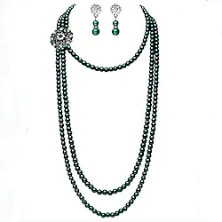 Audrey Hepburn The Great Gatsby Vintage 1950s 1920s The Great Gatsby All Seasons Necklace Women's Adults' Beads Costume Necklace Earrings Vintage Cosplay Party / Evening Cocktail Party Date Earrings Lightinthebox