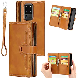 Retro Magnetic Flip Wallet Phone Case For Samsung Galaxy S21 Plus S20 Ultra Note 20 Plus PU Leather Kickstand Card Slots Full Body Protective Case Lightinthebox