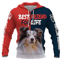Inspired by Animal Dog letter Hoodie Cartoon Manga Anime Graphic Hoodie For Men's Women's Unisex Adults' 3D Print 100% Polyester Lightinthebox