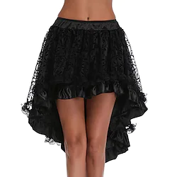 Goth Girl Plus Size Gothic Steampunk Masquerade Corset Skirt Women's Costume Vintage Cosplay Party Plus Size Skirts Masquerade Lightinthebox