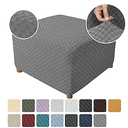 Stretch Grid Printed Ottoman Cover Folding Storage Stool Furniture Protector Soft Rectangle slipcover with Elastic Bottom Lightinthebox