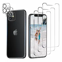 Glass Screen Protector for iPhone 14 3 Packs Anti-Scratch HD Tempered Glass Screen Protector with 2 Packs Camera Lens Protector Clear Lightinthebox