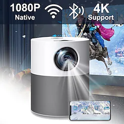 Smart TV WIFI Mini Projector Full HD 1080P P40 LED Projetor 4K Video Bluetooth Beamer 4000 Lumen Android9.0 Projectors Smart Home Theater Lightinthebox