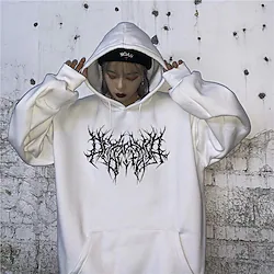 Inspired by Punk Gothic Gothic Hoodie Print Front Pocket Graphic Hoodie For Men's Women's Unisex Adults' Hot Stamping 100% Polyester Casual Daily Lightinthebox