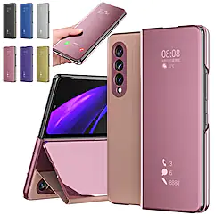 Phone Case For Samsung Galaxy Flip Z Fold 4 Z Fold 3 Bumper Frame Magnetic Full Body Protective Solid Colored PC Metal Lightinthebox