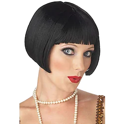 Short Straight Hair Flapper Cosplay Bob Wig 1920s The Great Gatsby Cosplay Short Straight Hair New Year's Eve Party Lightinthebox