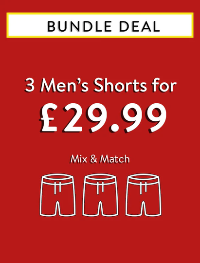 Custom Bundle Bundle Deal - 3 Men's Shorts for £29.99 / Inventory - Tokyo Laundry