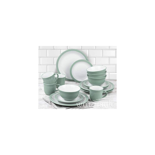 Waterside Fine China 16 Piece Green Camden Dinner Set