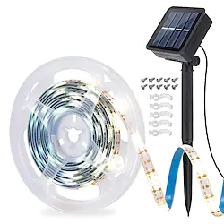 Solar RGB LED Strip Light 8 Lighting Modes Outdoor Waterproof IP65 3M 9.8ft Garden Pathway Deck Terrace Decorative Lighting Lightinthebox