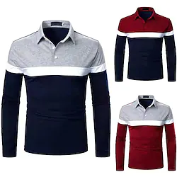 Men's Golf Shirt Tennis Shirt UV Sun Protection Breathable Quick Dry Long Sleeve T Shirt Top Regular Fit Basic Patchwork Autumn / Fall Spring Summer Tennis Golf Running / Micro-elastic / Lightweight Lightinthebox