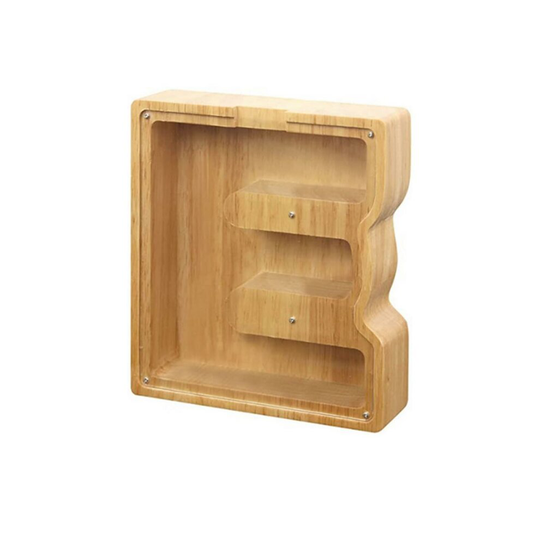 (E) Wooden Letter Piggy Bank English Alphabet Coin Money Storage Boxes Xmas Gifts Birthday Gifts