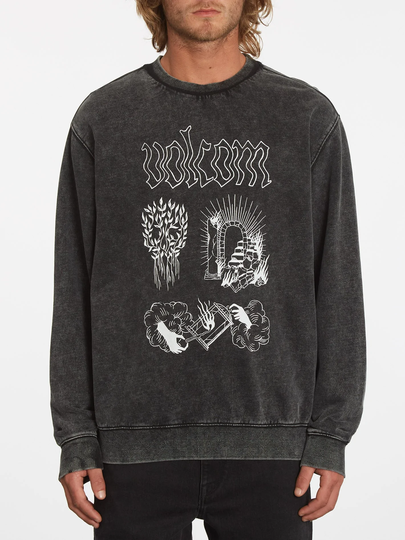 Men's Volcom Vaderetro Sweatshirt - BLACK