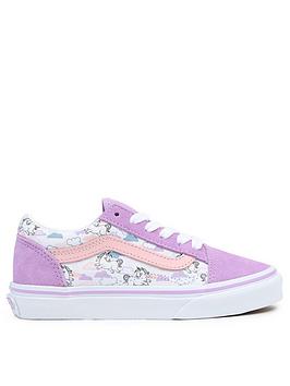 Vans Old Skool Childrens Girls Trainers Mythical Glow-Lilac, Lilac, Size 2