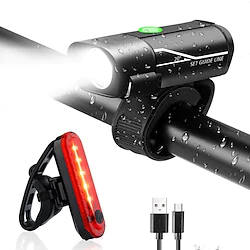 LED Bike Light Ultra Bright USB Rechargeable Bike Light Set, Powerful Bicycle Front Headlight and Back Taillight, 4 Light Modes, Easy to Install for Men Women Kids Road Mountain Cycling Lightinthebox